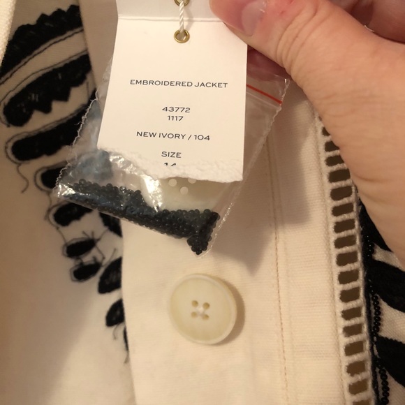 Tory Burch NWT embroidered/beaded jacket size 14 - Picture 13 of 16
